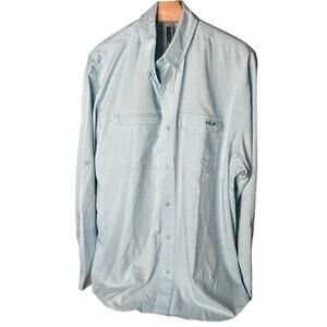 HUK performance fabrics Toyota Long sleeve button down shirt men's  xl